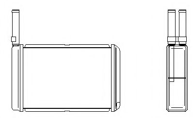 JDEUS  Radiador de calefaccion FORD Fiesta Courier 1.3